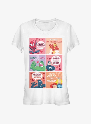 Marvel Avengers Valentine Comic Girls T-Shirt