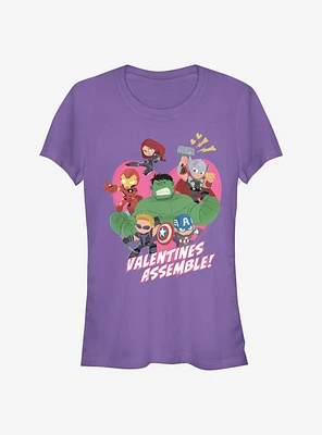 Marvel Avengers Valentines Assemble Girls T-Shirt
