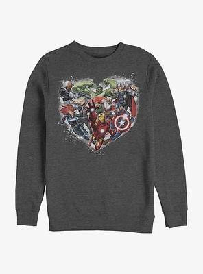 Marvel Avengers Avenger Heart Crew Sweatshirt