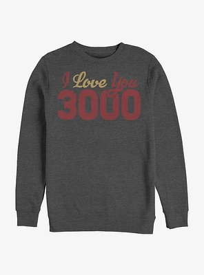 Marvel Avengers I Love You 3000 Loves Crew Sweatshirt