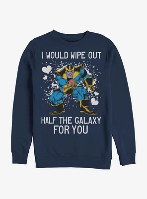Marvel Avengers Thanos Wipe Galaxy Out Crew Sweatshirt