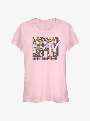 MTV Logo Heart Fill Girls T-Shirt