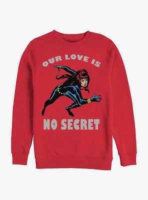 Marvel Black Widow No Secret Love Crew Sweatshirt