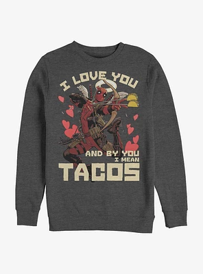 Marvel Deadpool Taco Love Crew Sweatshirt