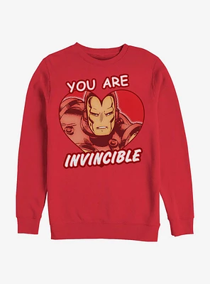 Marvel Iron Man Invincible Heart Crew Sweatshirt
