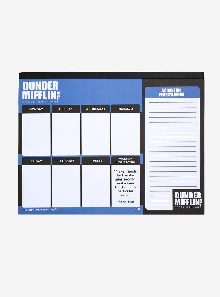 The Office Dunder Mifflin Desk Planner