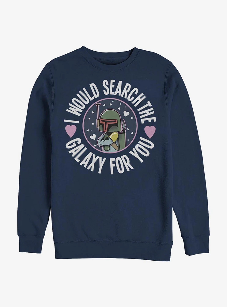 Star Wars Search The Galaxy Boba Fett Crew Sweatshirt