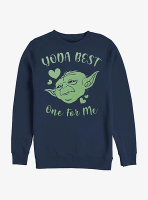 Star Wars Yoda Best Hearts Crew Sweatshirt