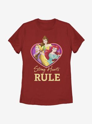 Disney Princesses Strong Heart Rule Womens T-Shirt