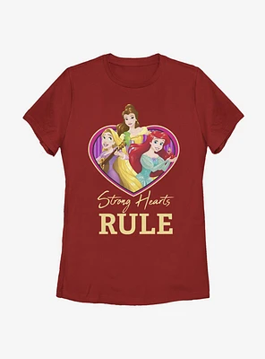 Disney Princesses Strong Heart Rule Womens T-Shirt