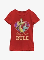 Disney Princesses Strong Hearts Rule Youth Girls T-Shirt