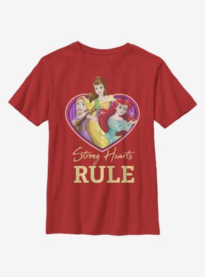 Disney Princesses Strong Hearts Rule Youth T-Shirt