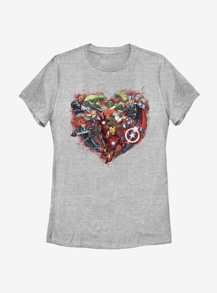 Marvel Avengers Avenger Heart Womens T-Shirt