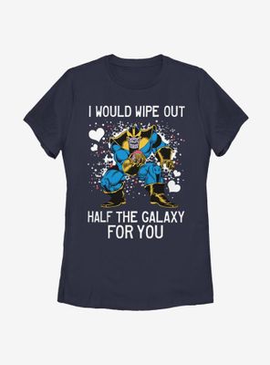 Marvel Avengers Thanos Galaxy Heart Womens T-Shirt