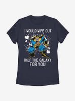 Marvel Avengers Thanos Galaxy Heart Womens T-Shirt