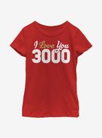 Marvel Avengers Love You 3000 Youth Girls T-Shirt