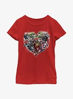 Marvel Avengers Avenger Heart Youth Girls T-Shirt