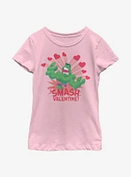 Marvel Hulk Valentine Youth Girls T-Shirt