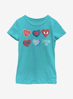 Marvel Avengers Spider Hearts Youth Girls T-Shirt