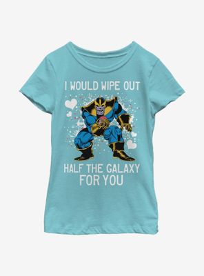 Marvel Avengers Thanos Galaxy Heart Youth Girls T-Shirt