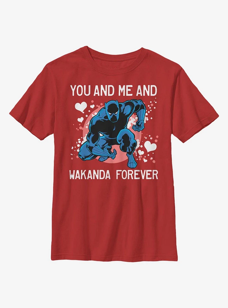 Marvel Black Panther Wakanda Love Forever Youth T-Shirt