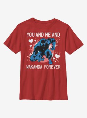 Marvel Black Panther Wakanda Love Forever Youth T-Shirt