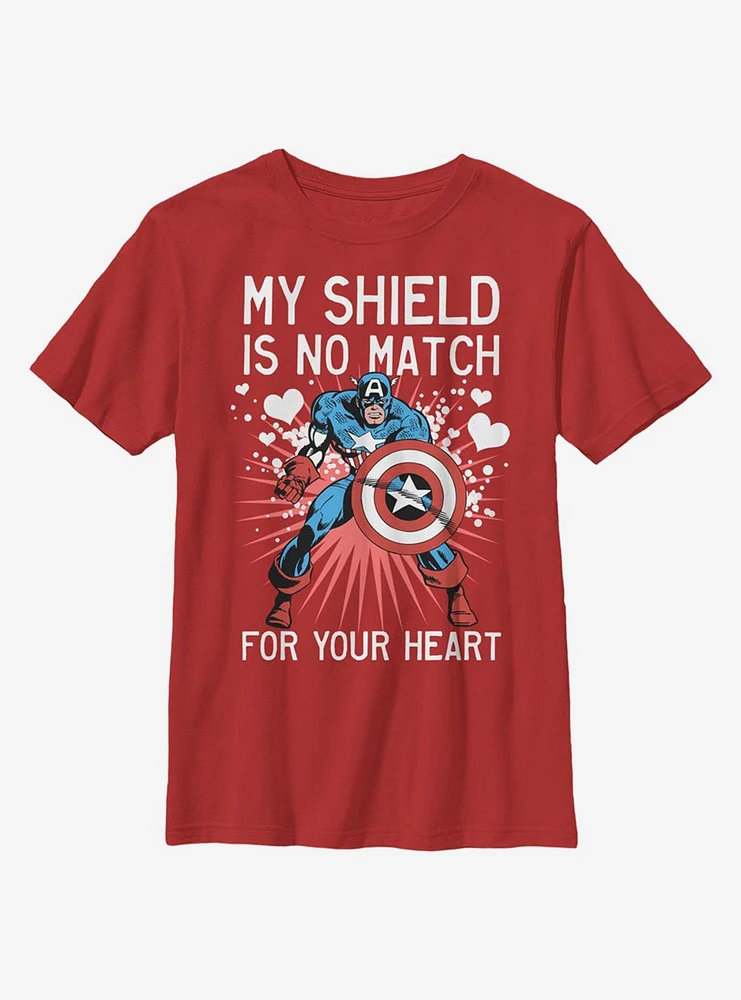 Marvel Captain America Heart Shield Youth T-Shirt