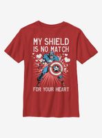 Marvel Captain America Heart Shield Youth T-Shirt