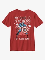 Marvel Captain America Heart Shield Youth T-Shirt