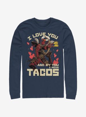Marvel Deadpool Taco Love Long-Sleeve T-Shirt