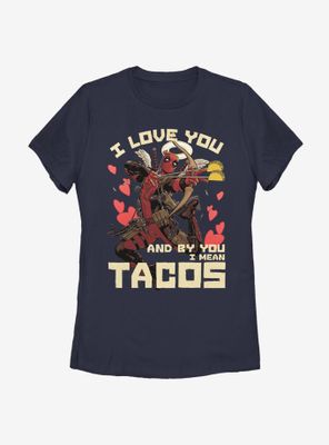 Marvel Deadpool Taco Love Womens T-Shirt