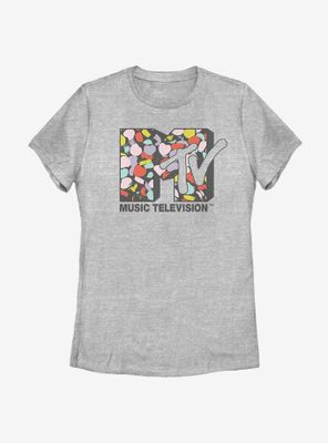 MTV Logo Heart Fill Womens T-Shirt