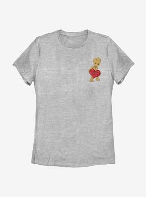 Marvel Guardians Of The Galaxy Groot Heart Womens T-Shirt
