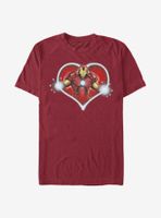 Marvel Iron Man Heart Blast T-Shirt