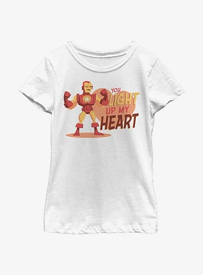 Marvel Iron Man Heart Youth Girls T-Shirt