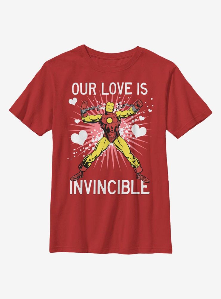 Marvel Iron Man Invincible Love Youth T-Shirt