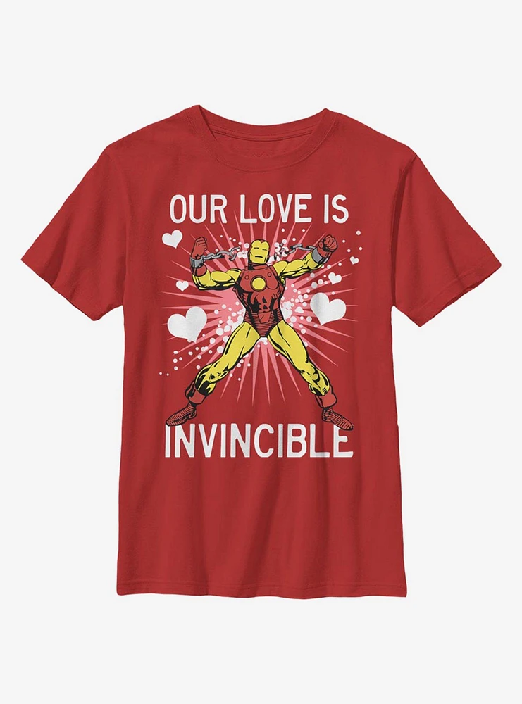 Marvel Iron Man Invincible Love Youth T-Shirt
