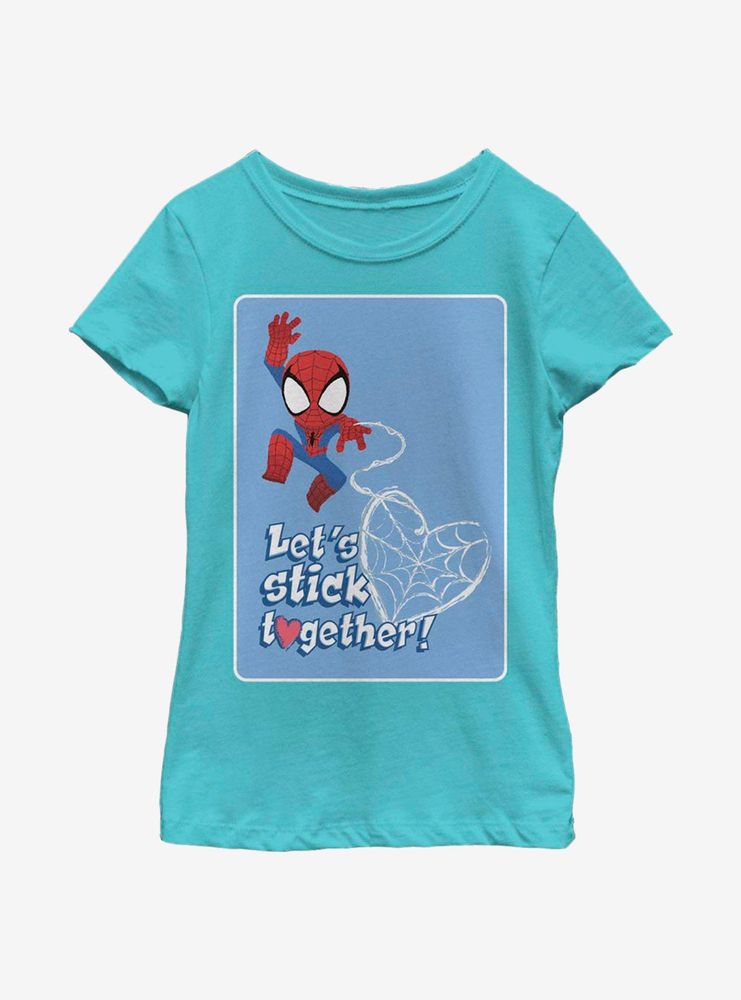 Marvel Spider-Man Stick Together Youth Girls T-Shirt