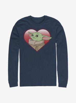 Star Wars The Mandalorian Heart Yoda Long-Sleeve T-Shirt