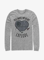 Star Wars Heart Explode Death Long-Sleeve T-Shirt