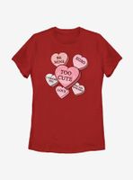 Star Wars The Mandalorian Candy Hearts Womens T-Shirt