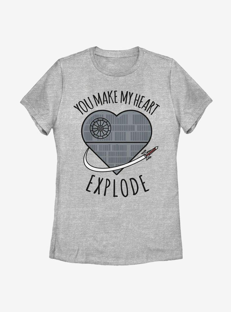 Star Wars Heart Explode Death Womens T-Shirt