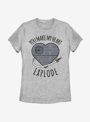 Star Wars Heart Explode Death Womens T-Shirt