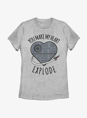 Star Wars Heart Explode Death Womens T-Shirt