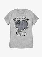Star Wars Heart Explode Death Womens T-Shirt