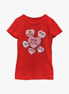 Star Wars The Mandalorian Candy Hearts Youth Girls T-Shirt