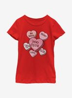 Star Wars The Mandalorian Candy Hearts Youth Girls T-Shirt