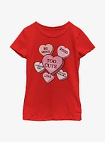 Star Wars The Mandalorian Candy Hearts Youth Girls T-Shirt