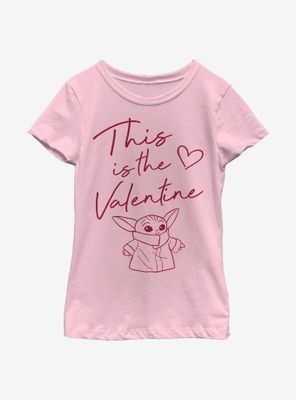 Star Wars The Mandalorian Child This Valentine Youth Girls T-Shirt