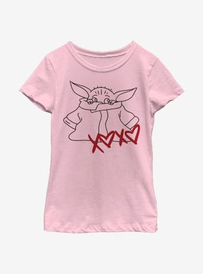 Star Wars The Mandalorian Child XOXO Youth Girls T-Shirt